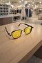 Retro Punk & Vintage Steampunk Style Square Metal Frame Sun Glasses / Unisex / Yellow - 4