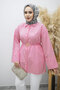 Kuşağı Gold Detailed Shirt Tsd260162 Pink - 3