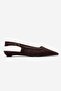 Aviva Brown Suede Pointed Toe Women's Low Heel Shoes - 4
