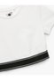 Slim Fit Short Sleeve Crew Neck Elastic Waist Crop Sports T-Shirt - 3