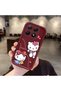 Shockproof Simple Claret Red Silicone Phone Case Hello Kitty Pattern Compatible with Mi 15t - 2