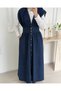 Molly Nelly Women's Drawstring Belted Sleeveless Denim Dress - 4