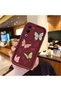 Simple Maroon Silicone Phone Case Butterfly Pattern Shockproof Compatible with Oppo A5 5g - 2