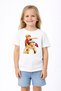 White Children's T-Shirt with Flag and Ataturk Print - 2