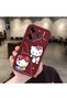 Shockproof Simple Claret Red Silicone Phone Case Hello Kitty Pattern Compatible with Tecno Pova 6 - 2