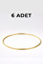 6-Piece Shiny Gold Round Platter American Service Presentation Coaster Ring Runner Hollow Stainless Metal - 4