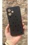 Redmi 12 Compatible Mini Black Star Patterned Silicone Shock Absorbing Classic Protected Rubber Case