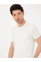 Ecru Slim Fit Crew Neck Knitwear T-Shirt 50303616-Vr019 - 2