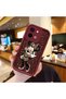 Shockproof Simple Maroon Silicone Phone Case Minnie Pattern Compatible with Vivo Y28 - 2