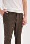 Brown Comfort Fit Elastic Waist Jagger Pants - 3