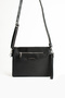 Matte Black Women's Crossbody and Handbag 4-Compartment Adjustable Strap Shoulder Bag - 4