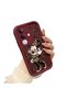 Simple Maroon Silicone Phone Case Minnie Pattern Compatible with Vivo Y29 Shockproof