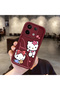 Shockproof Simple Claret Red Silicone Phone Case Hello Kitty Compatible with Redmi Note 13 Pro 5g - 2