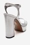 Orelion Silver Glitter Women's Platform Heeled Evening Dress Shoes - 5