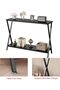 105cm Narrow Console Table, 2-Tier Farmhouse Sofa Table with Storage Shelves, Long Entryway - 3