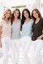 Women's 4-Pack Powder-Grey Melange-Light Blue-Brown 100% Organic Cotton T-Shirt V-Neck T-Shirt - 2