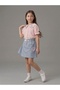 Girl's 2-Piece Kuromi Set with Denim Skirt - 2