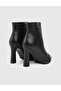 Moss Genuine Patent Leather Women's Black Heeled Boots - 4