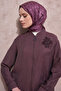 Flower Detailed Cap Plum - 3