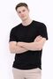 Men's Black 5-Piece Slim Fit 100% Cotton Basic Crew Neck T-Shirt - 5