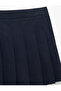 Viscose Blended Basic Pleated Skirt - 3