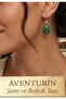 Aventurine Stone Drop Steel Earrings - 2