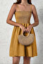 New Season Women's Rope Strap Gipeli Patterned Short Single Jersey Dress - 6