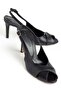 Large Size Women's Heeled Sandals Shoes Black Cross-Strapped - 3