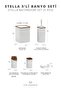Hgy Home Wooden Detailed Off-White Stella Striped Bathroom Set - 3