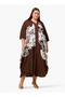 Plus Size Textured A-line Dress with Shrug - 3