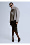 Satin Lace Detailed Asymmetrical Short Skirt - 2