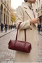 Elegans Faux Leather Women's Shoulder Bag Claret Red