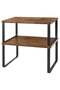 Teuuea 2 Pieces Kitchen Counter Shelves Organizer, Stackable Expandable Metal and Engineered Wood Cabinet Shelves, Storage Rack for Kitchen Office Bathroom Bedroom