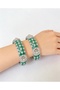 Emerald Crystal Charm Bangles - 2