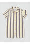 Shirt Collar Striped Baby Boy Jumpsuit