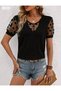 Women's Polka Dot Tulle Sleeve Detailed Blouse Elegant Transparent Stylish Design - 3