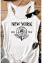 New York Printed Summer Swimmer Women's Athlete Tshirt