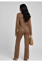Openwork Knitted Cardigan and Pants Set – Floral Detailed Bohemian Style - 2