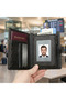 Multi-Compartment Zippered Black Leather-Look Stylish Travel Wallet with Passport Holder, Card Holder, and Id Compartment - 7