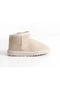 Children's Beige Suede Inner Fur Anti-Slip Sole Boots