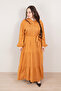 Orange Tiered Full-Length Maxi Dress