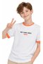 Boy/Girl Dont Maste Text Patterned Beige Color Short Sleeve T-Shirt - 2