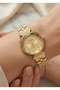 Women's Gold Metal Cord Gold Dial Wrist Watch with 2 Year Warranty - 2
