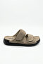 Men's Beige Velcro Daily Slippers Orthopedic Comfortable Sole Lightweight Sole Summer Comfortable Stylish Slippers - 2