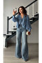 Blue stone wide leg jeans - 3