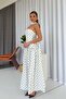 Polka Dot Patterned Strapless Women's Dress - 2