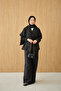 Women's Hidden Button Detail V-Neck Suit Black