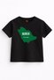 Saudi Arabia Map Flag – Minimal Chest Printed Kids' T-Shirt