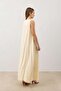 Yellow Draped Halter Neck Midi Dress - 7
