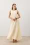 Yellow Draped Halter Neck Midi Dress - 2